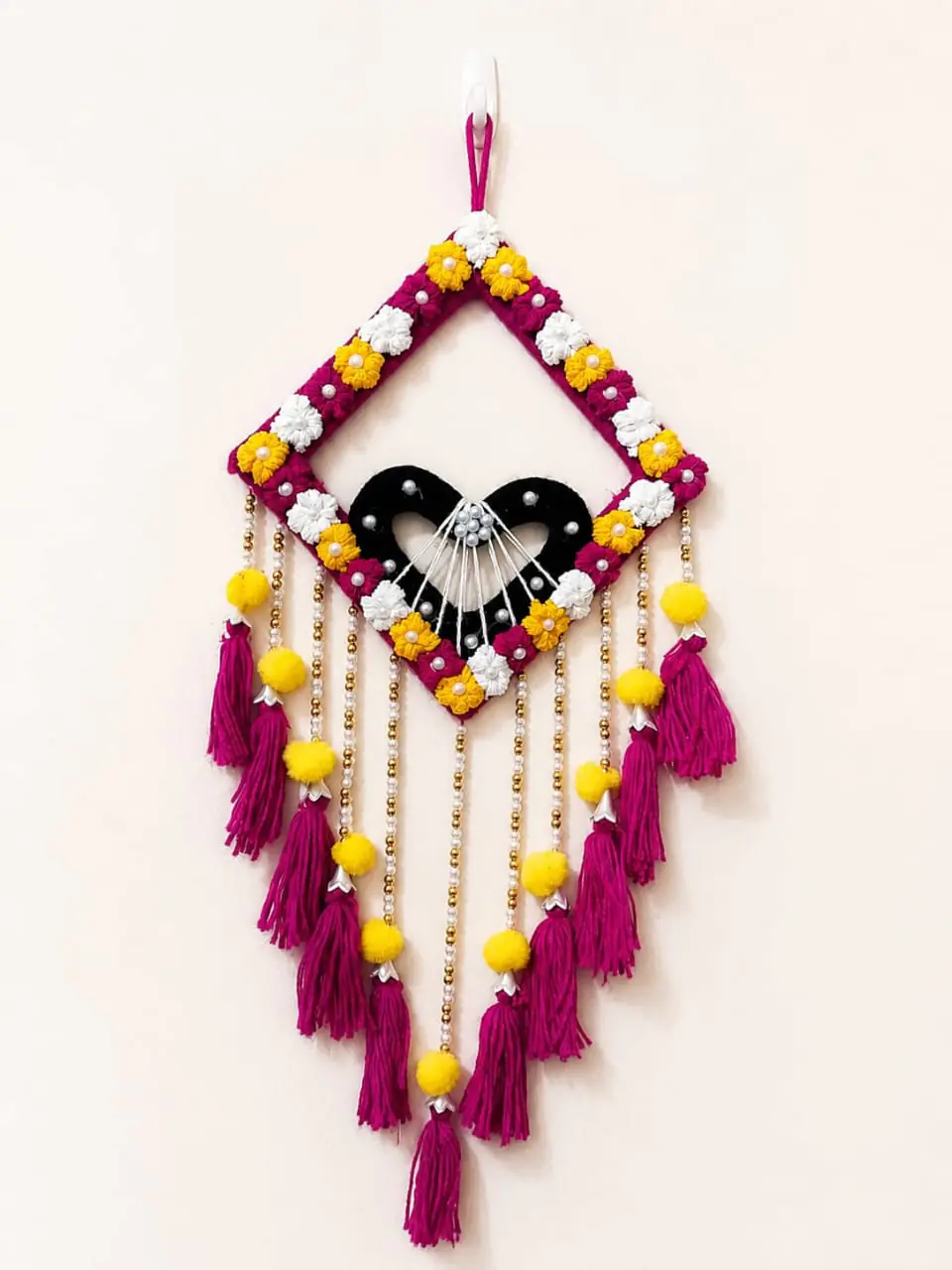 Handmade Jute (Heart Tassel Wall Hanging)