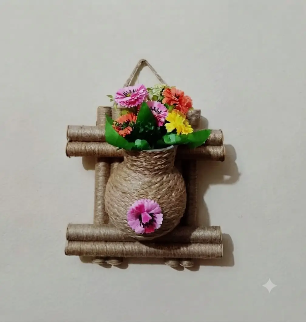 Handmade Jute (Rope Bloom Vase)